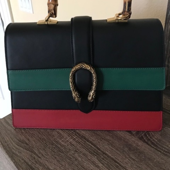 gucci dionysus leather top handle bag
